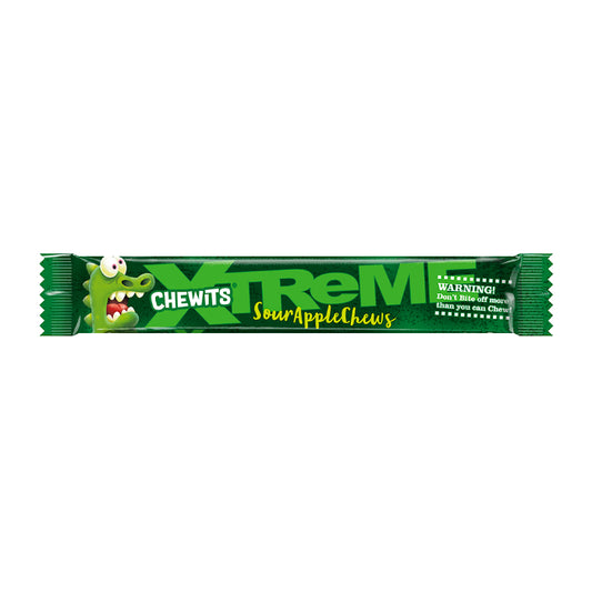 Chewits Xtreme Sour Apple Chews | 34g Pack