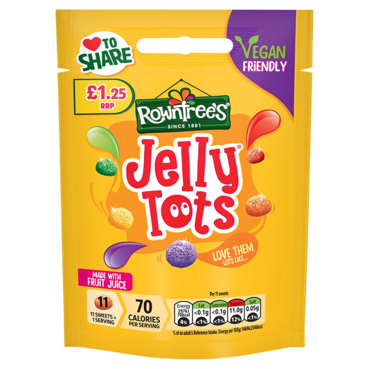 Rowntree's Jelly Tots Sweets Sharing Pouch 120g