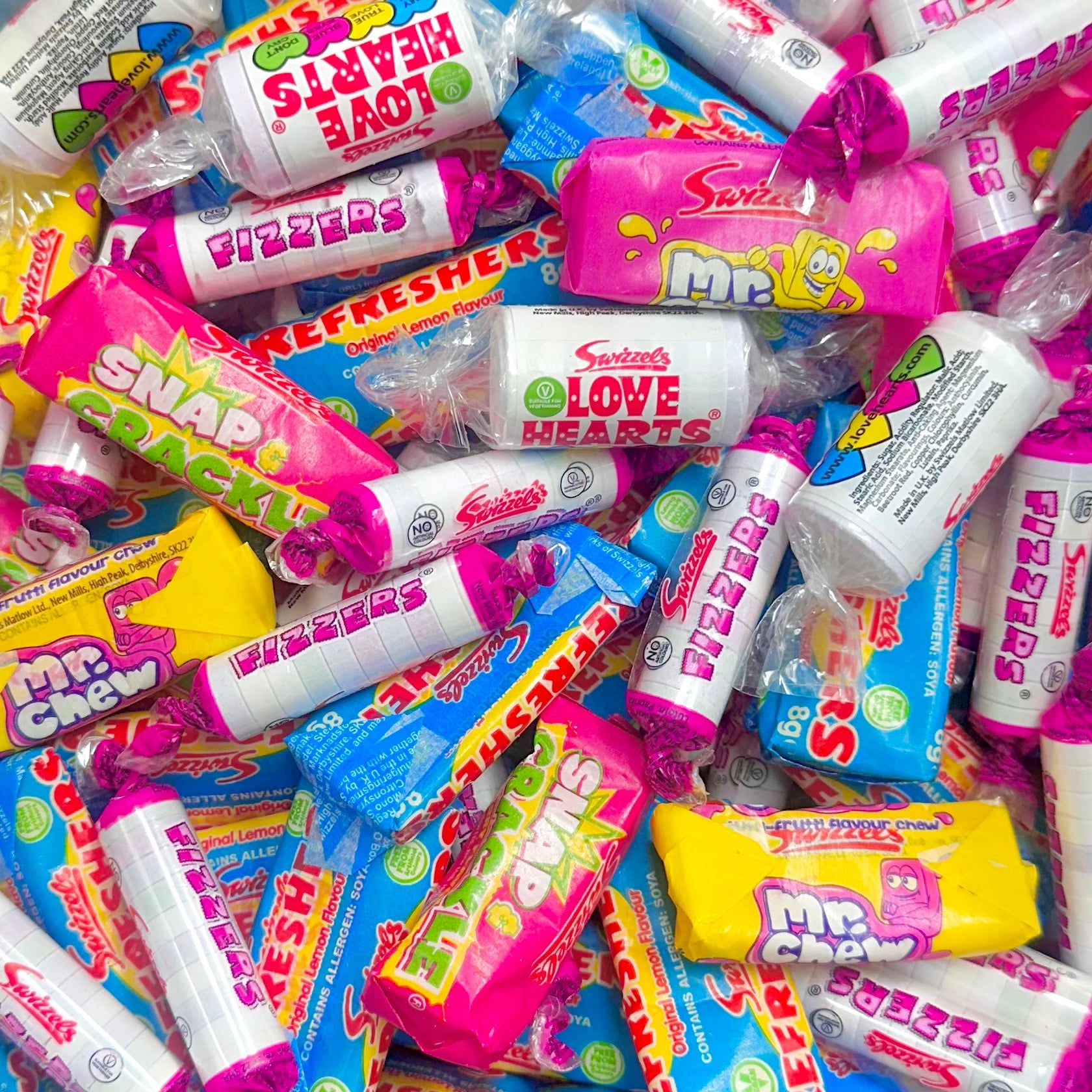party bag sweets in clear sweet bags