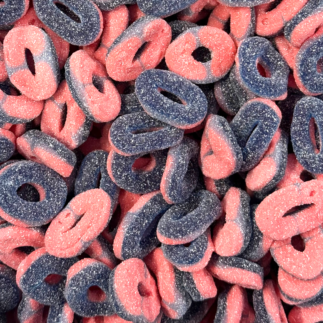 Sour Blackcurrant Rings 100g
